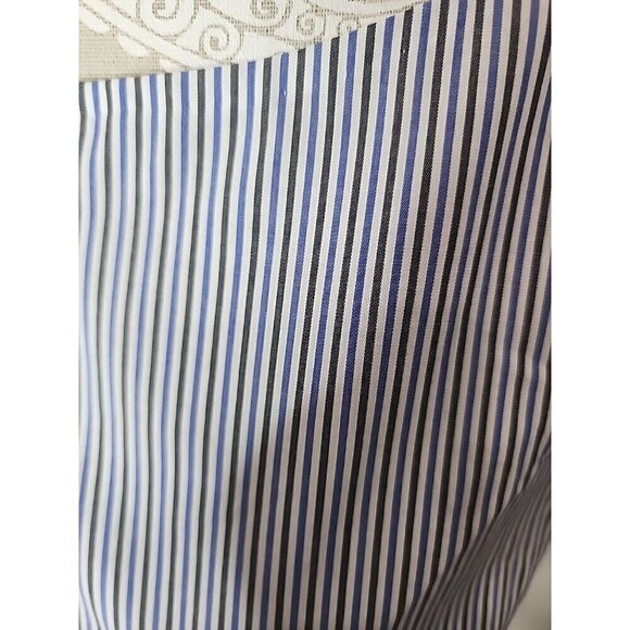 Kate Spade Blue Multi Stripe Peplum Top Sleeveless Cotton NWT Women's 14 - Picture 2 of 12